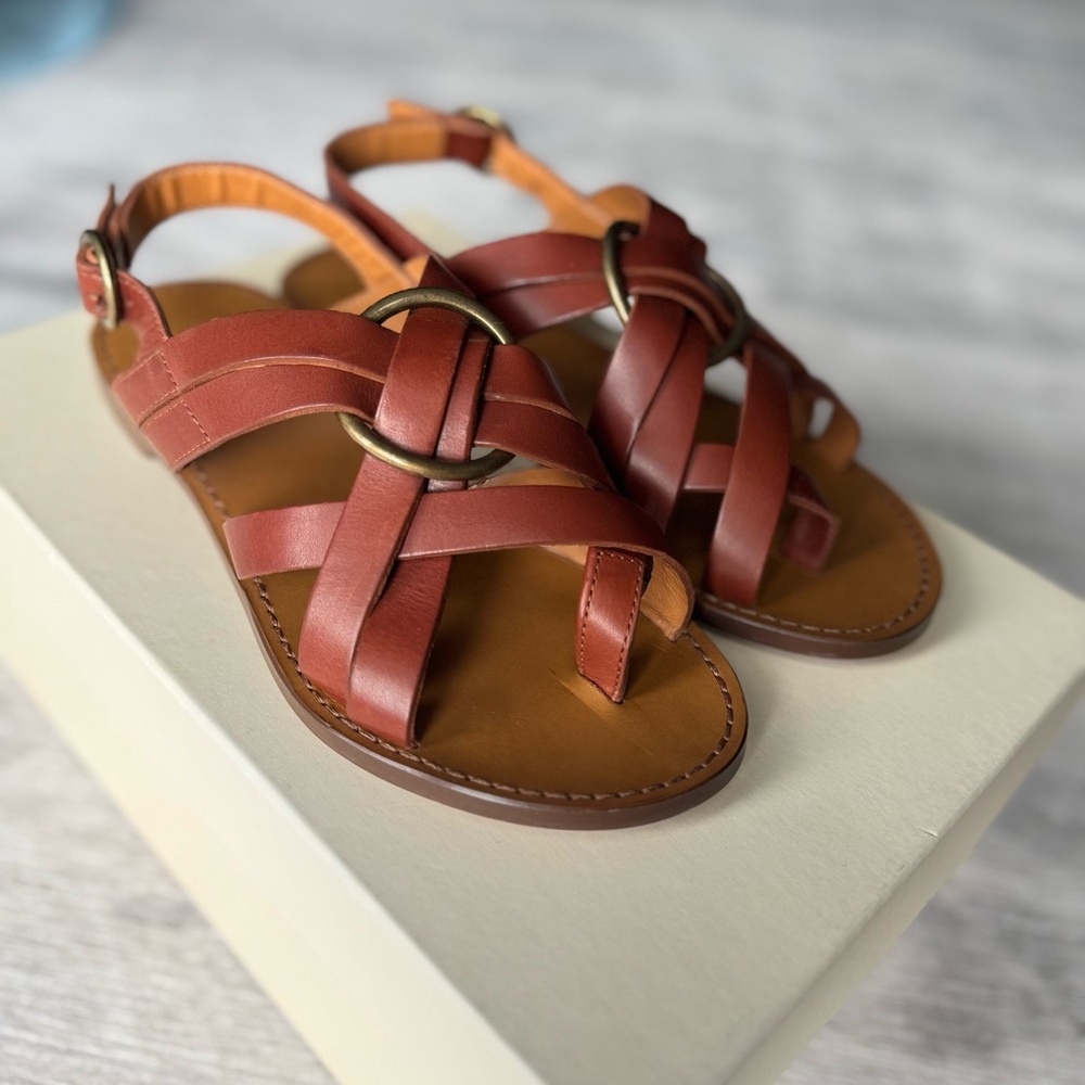 Sezane Olympe Low Sandals in Natural Heritage - Picture 2 of 7